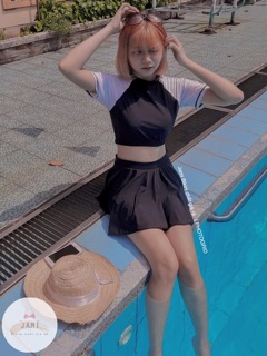 đồ bơi bikini nữ kín đáo váy bơi cạp cao quần đùi đồ bơi học sinh đồ bơi nữ Jami atd14