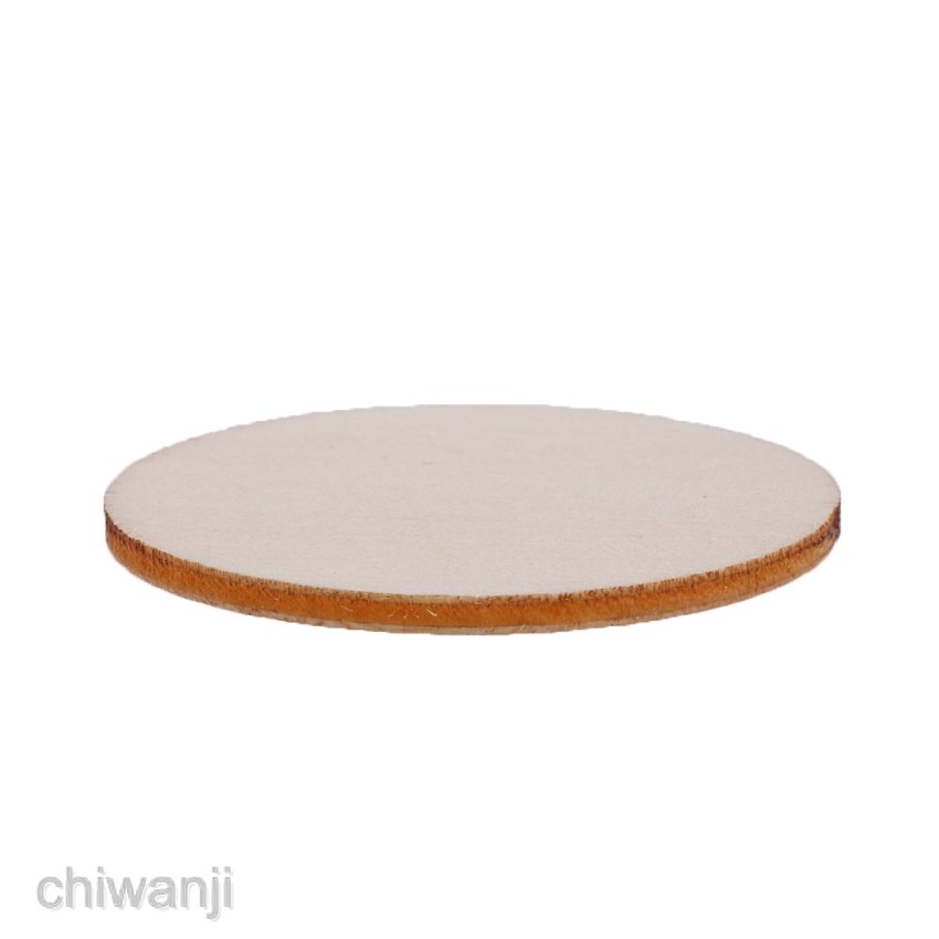 [CHIWANJI] Lot of 100pcs Wood Cutout Round Wooden Pieces DIY Craft Scrapbooking Party