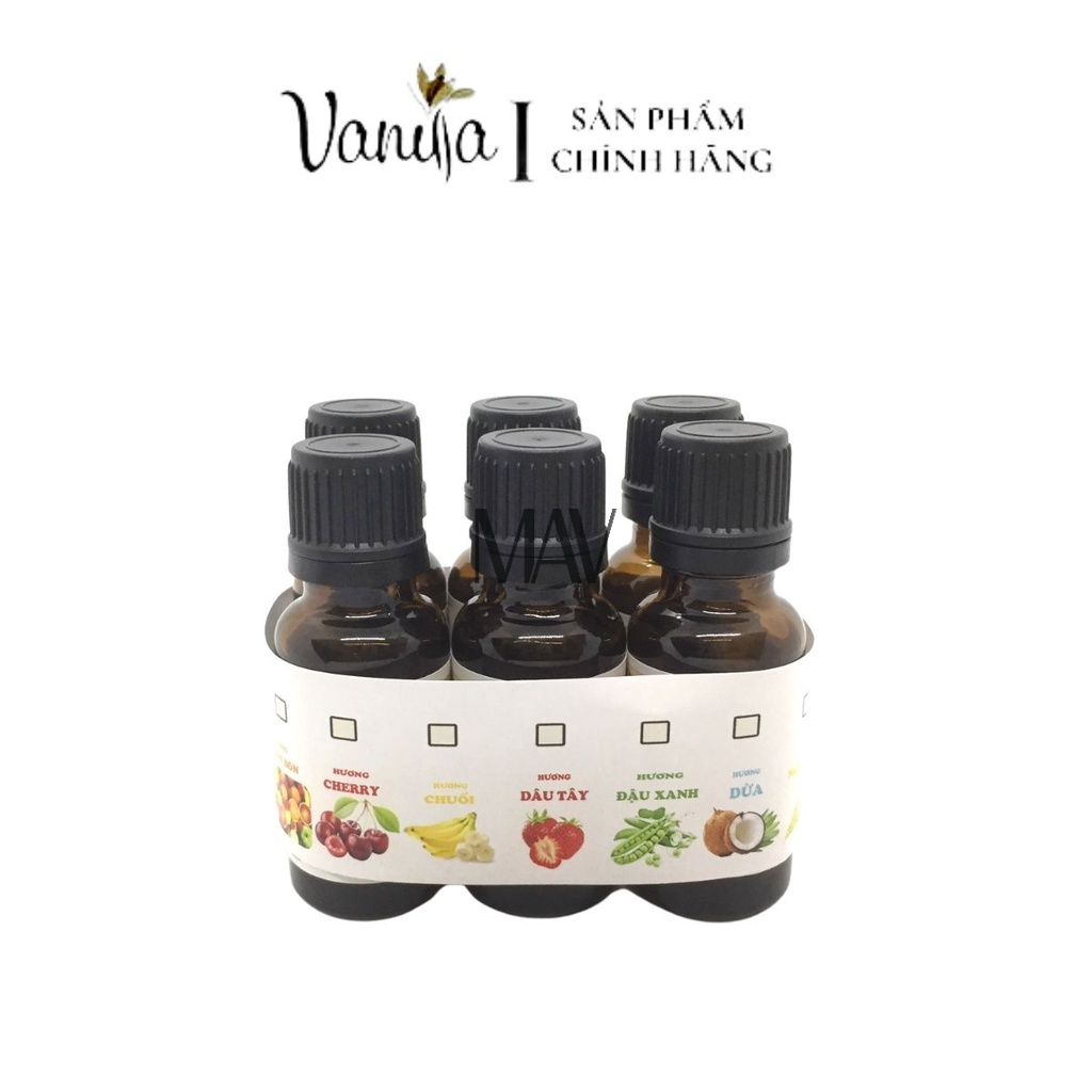 Combo 3 Hương Liệu Thực Phẩm 6 Mùi: Vani, Trứng, Matcha, Caramel, Sữa, Socola   - Hương Liệu Hàn Quốc
