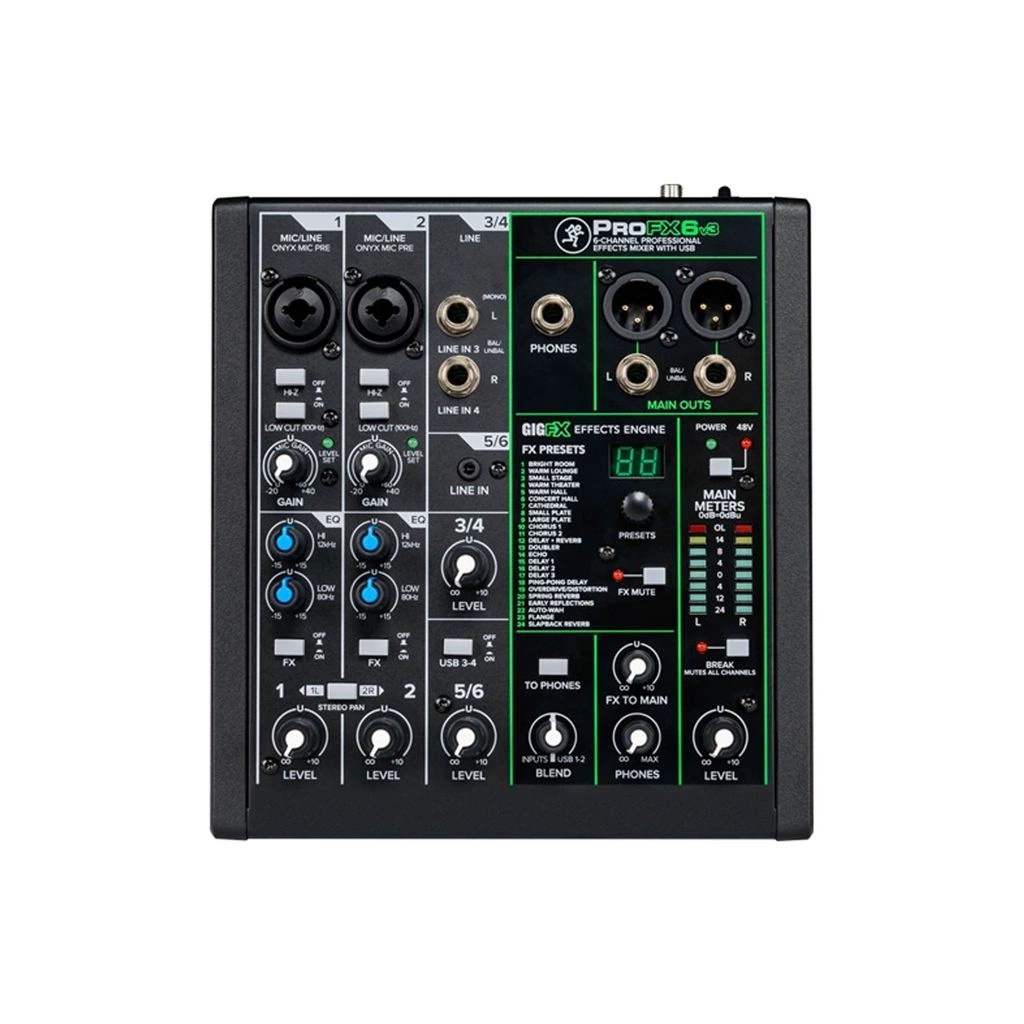 Thiết bị mixer phòng thu Mackie ProFX6v3