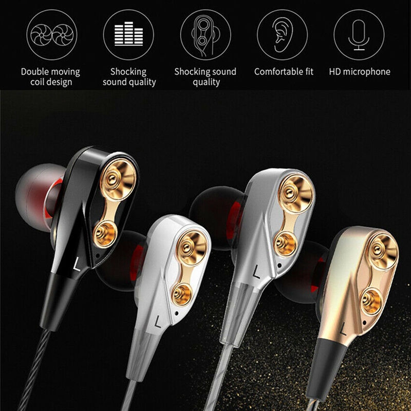 Tai Nghe Nhét Tai Jack 3.5mm Âm Thanh Siêu Trầm Có Micro