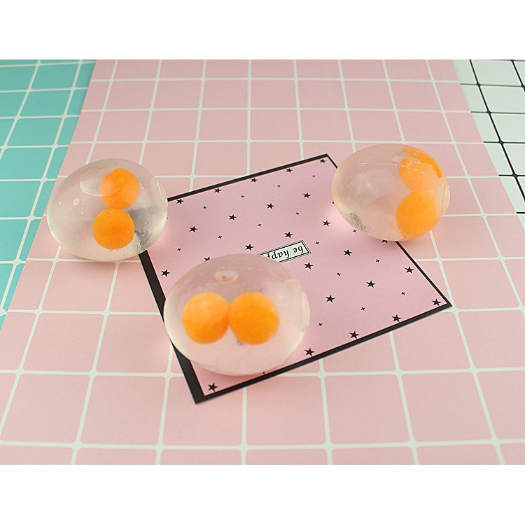 Đồ chơi gudetama - trứng  bóp trút giận trứng biến thái 2 lòng