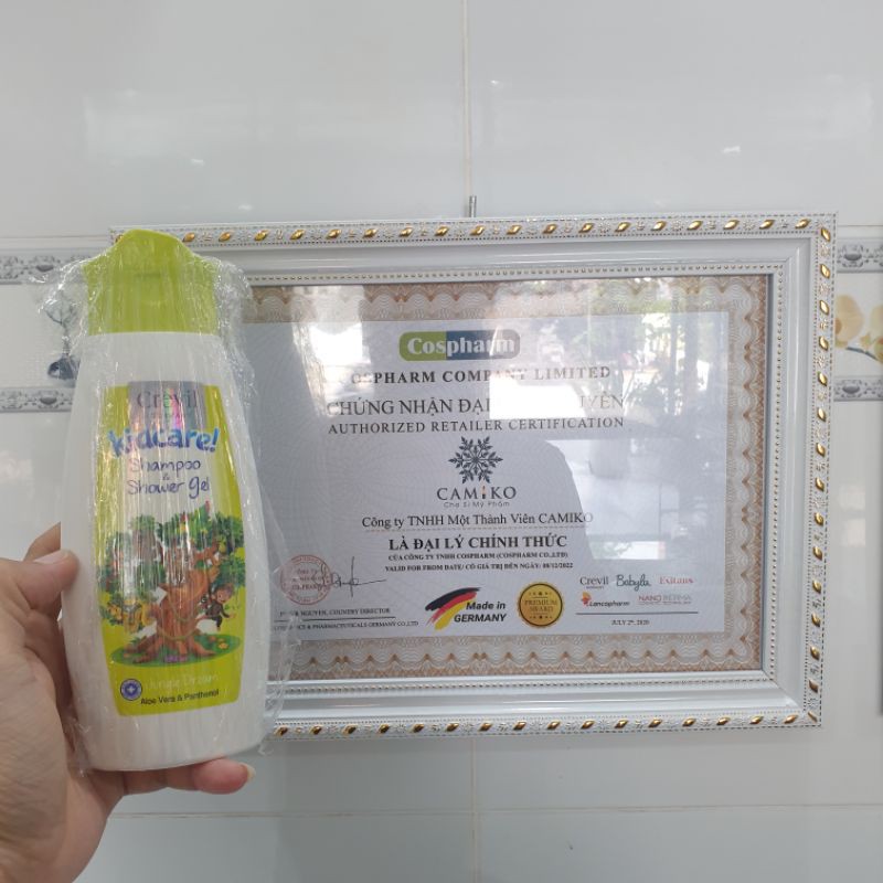 [Date 12/2023] Gel Tắm, Gội Cao Cấp Cho Trẻ Em Crevil Kidcare Shampoo Shower Gel 300ml