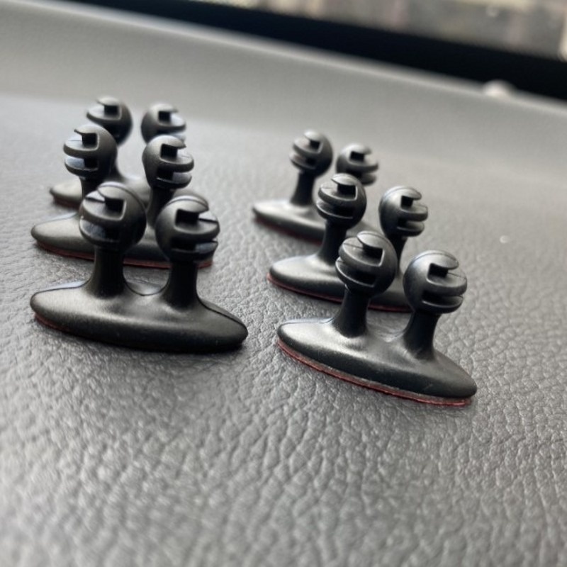 Set 8 Kẹp Giữ Dây Cáp Sạc Điện Thoại Tự Dính Cho Xe Hơi