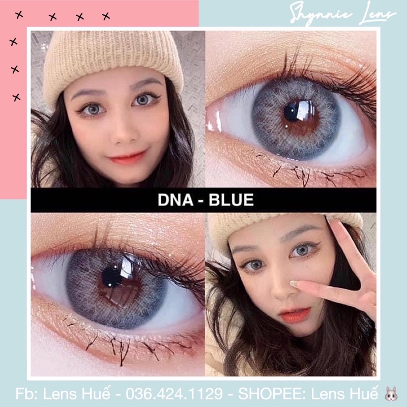 Lens ( kính áp tròng ) MÀU XANH blue tây giãn nhẹ tone Hàn quốc - lens xanh biển Korea - Made in Korea 🧡