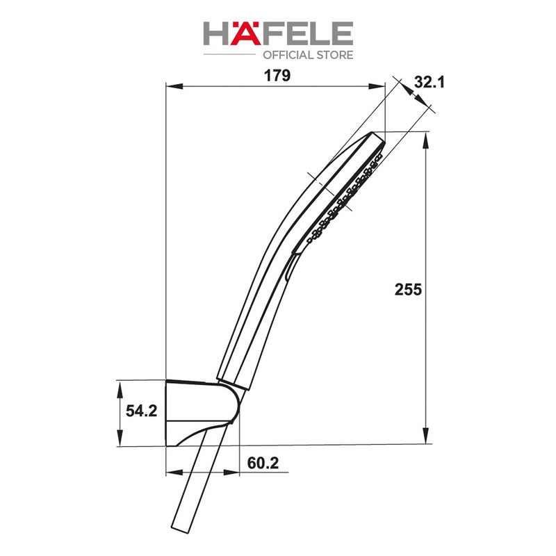 Bộ sen tay Hafele Mysterious 120R - 485.60.052