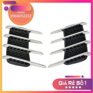 Bộ 2 hốc gió mang cá dán 3M trang trí xe hơi đặc biệt - Hốc gió mang cá cá tính thể thao xe ô tô
