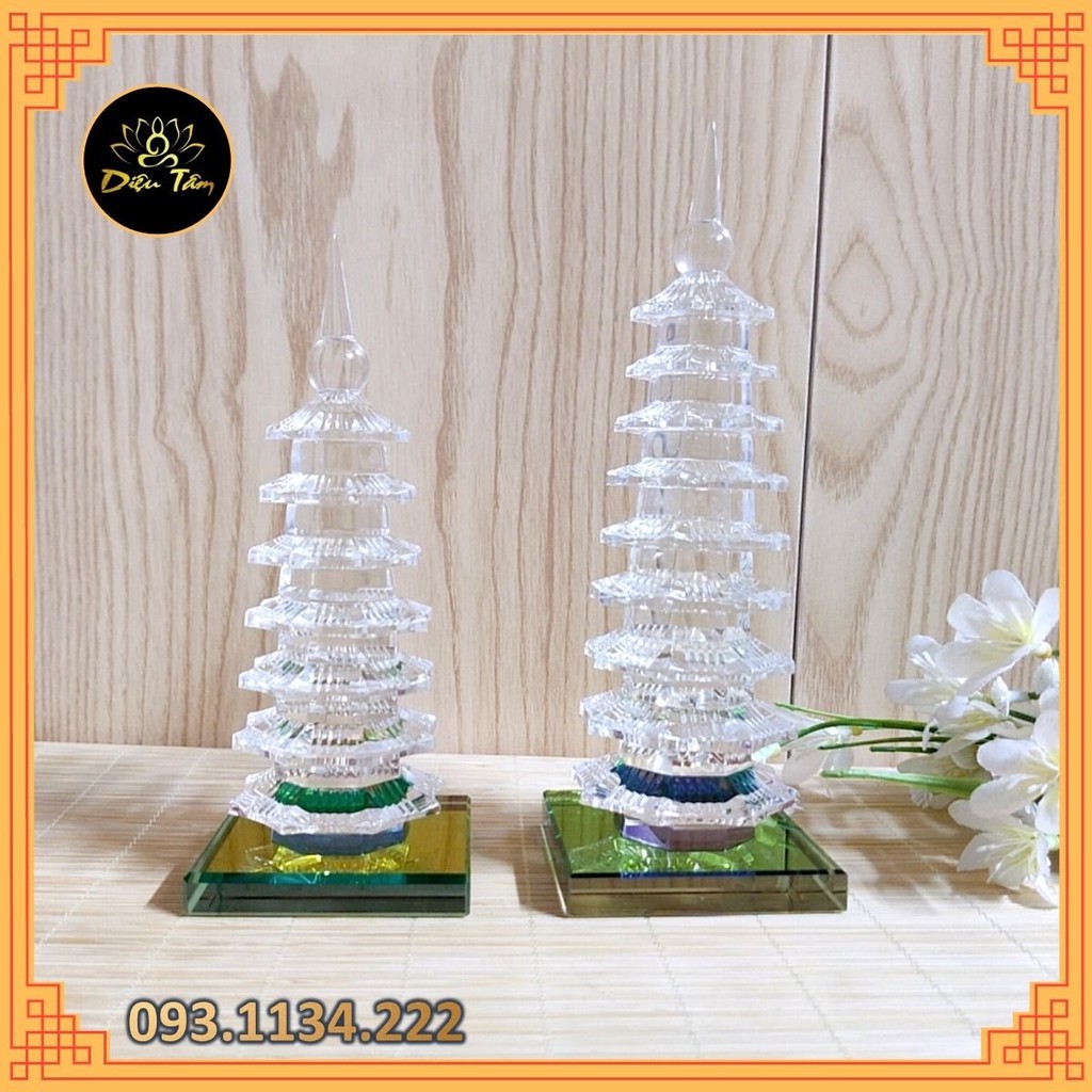 Tháp văn xương pha lê 7 tầng 9 tầng 11 tầng 13 tầng