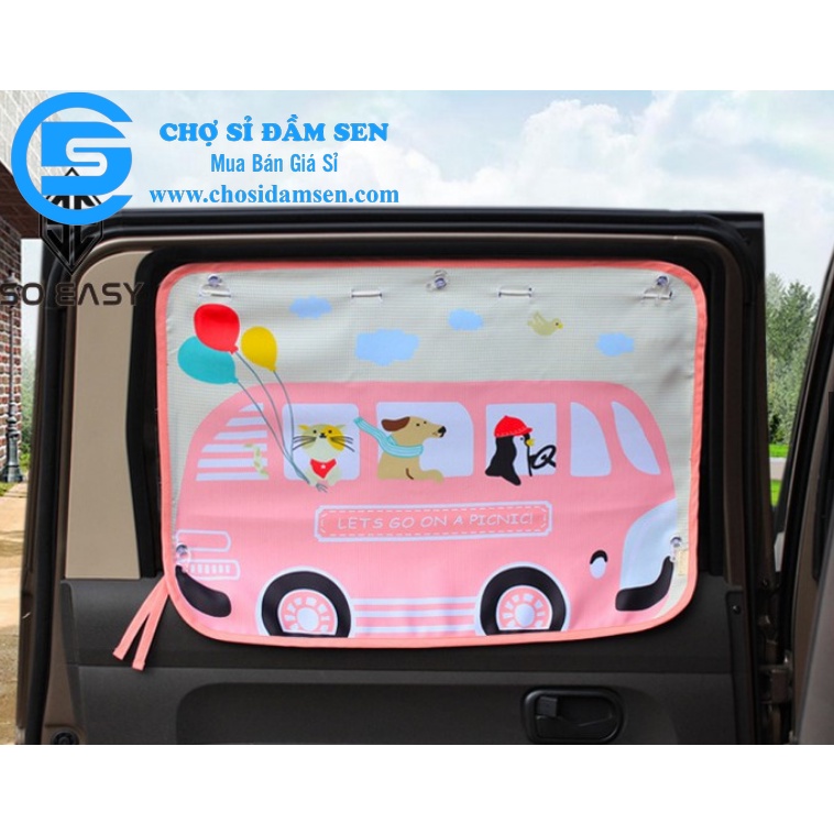 Tấm,màn, rèm che nắng cửa sổ 3 lớp, hình hoạt hình dễ thương CUTE cho xe hơi, xe ô tô (Giao ngẫu nhiên) G334-RemCNoto