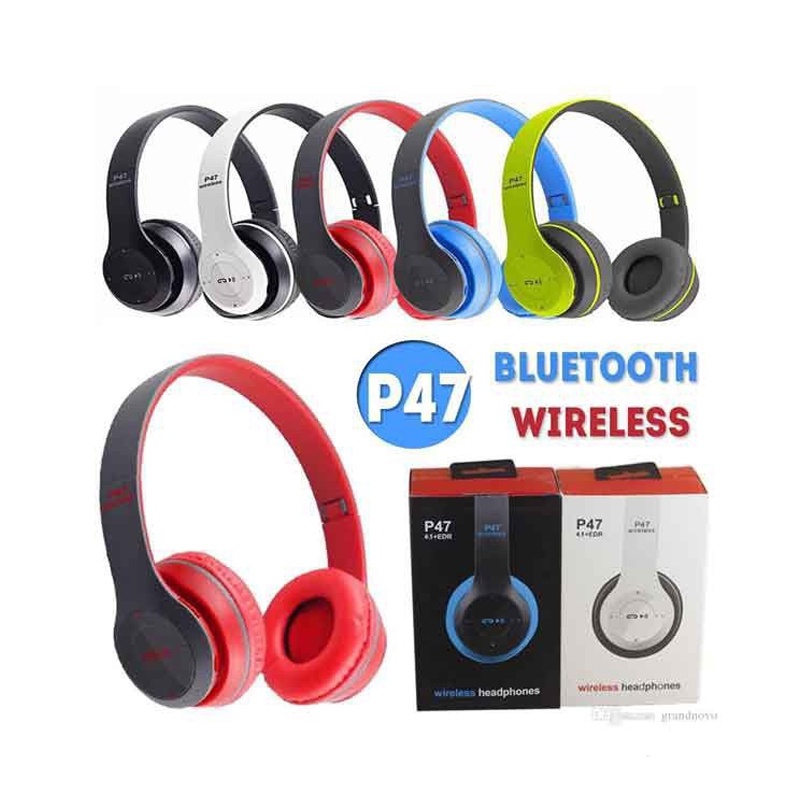 Tai Nghe Chụp Đầu Bluetooth P47 Không Dây, Có Đàm Thoại, Có Mic, Âm Bass Cực Chất, Nghe Nhạc Cực Hay - SM Accessory