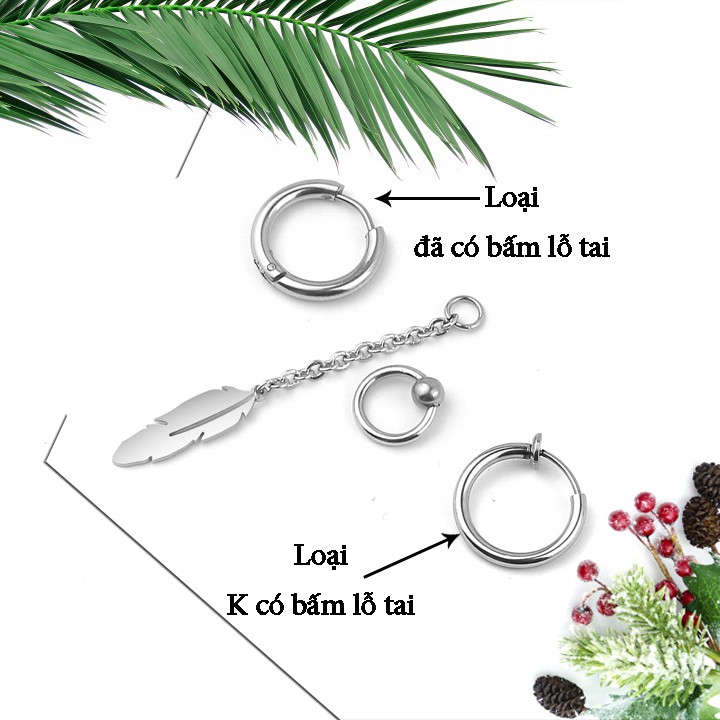 BÔNG TAI INOX KPOP THỜI TRANG HÀN QUỐC BT399 đẹp, không đen, chuẩn thời trang - sl 01 chiếc