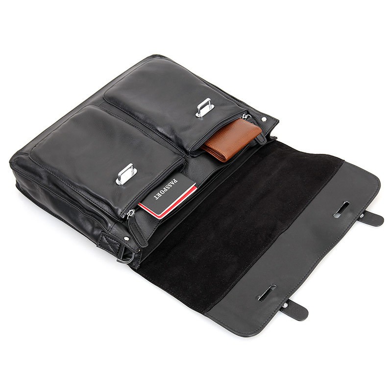 Túi xách da thật cho Laptop-Macbook 13 - 14inch (đen)