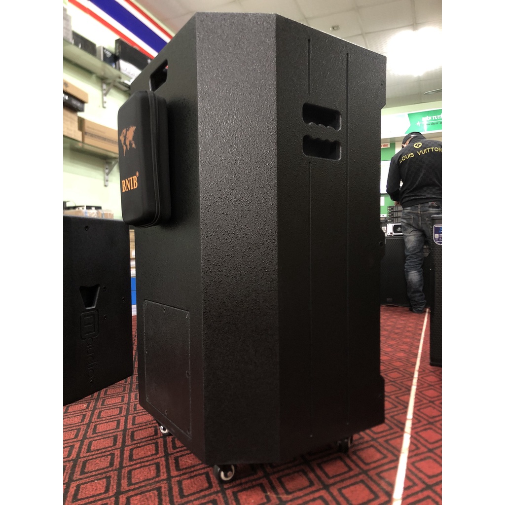 Loa kéo BNIB 18B Bass 50 Loa kẹo kéo Bass 50 Giá rẻ Loa công suất lớn kèm 2 Micro UHF chống hú Nâng tiếng hát cực đỉnh