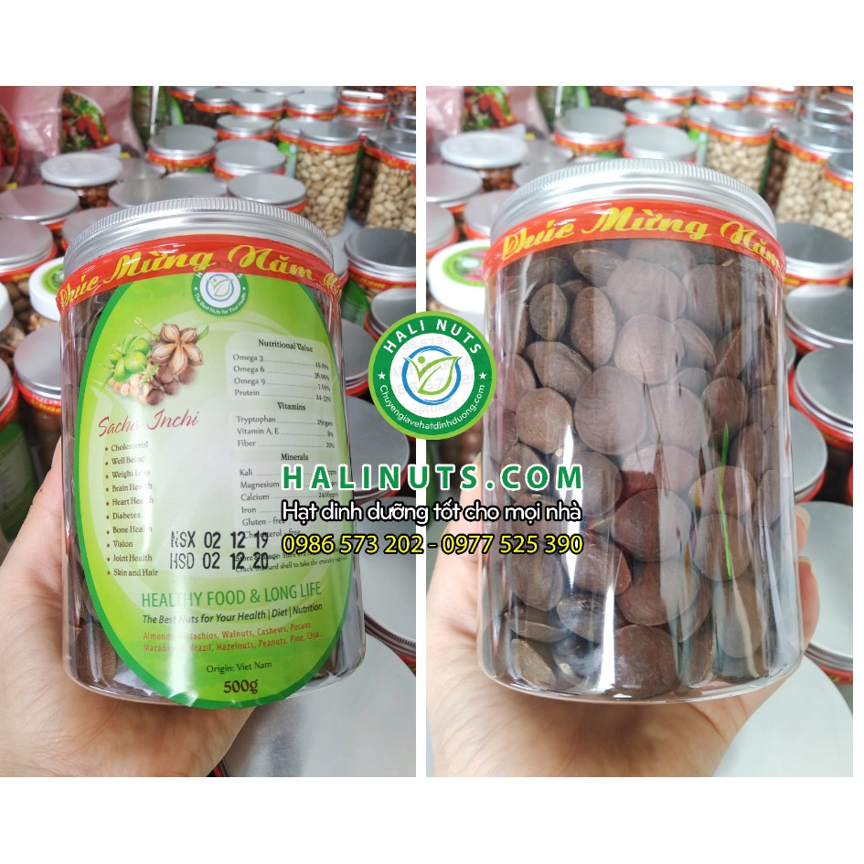 HẠT SACHI RANG MUỐI HALI NUTS 450G, PHÒNG NGỪA TIM MẠCH VÀ CHỐNG LÃO HÓA