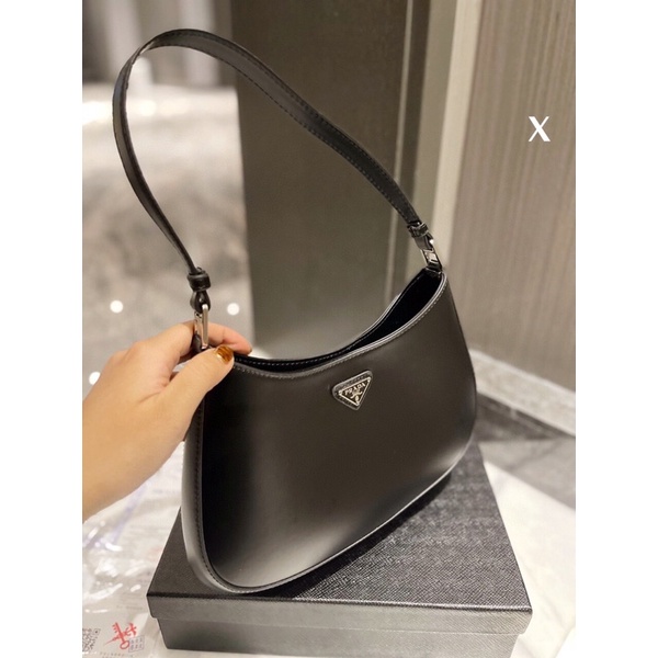 Túi xách prada kẹp nách sz 27 chất da thật