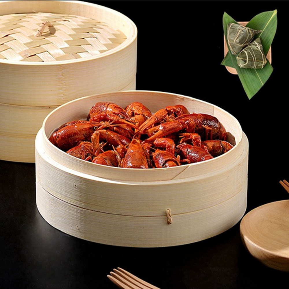Dụng Cụ Hấp Bánh Bao Bằng Tre Có Tay Cầm Tiện Lợi