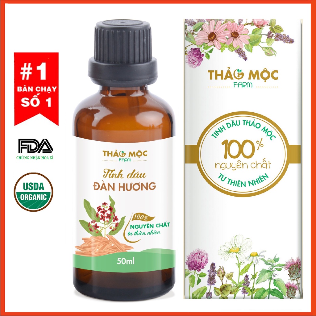 Tinh dầu Gỗ Đàn Hương Thảo Mộc nguyên chất từ thiên nhiên, chất lượng vượt trội, đạt tiêu chuẩn kiểm định