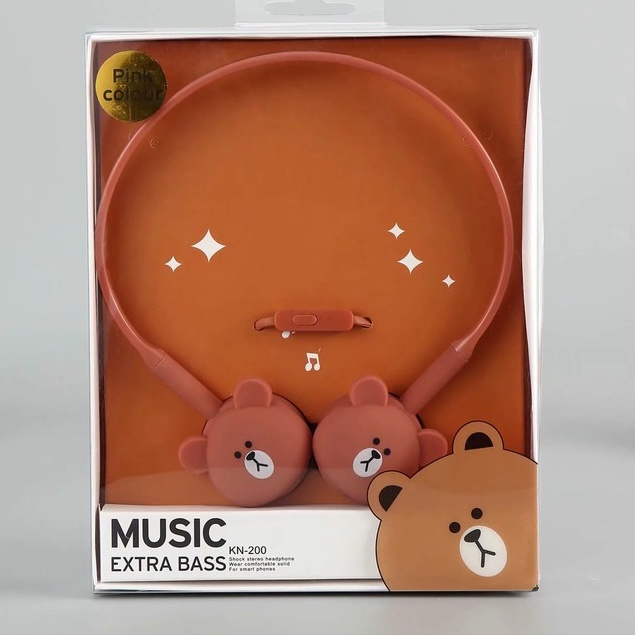 (Bán Buôn Sỉ) Tai nghe chụp tai hình gấu Brown vịt Sally thỏ Cony dễ thương giắc cắm 3.5 - #tainghe