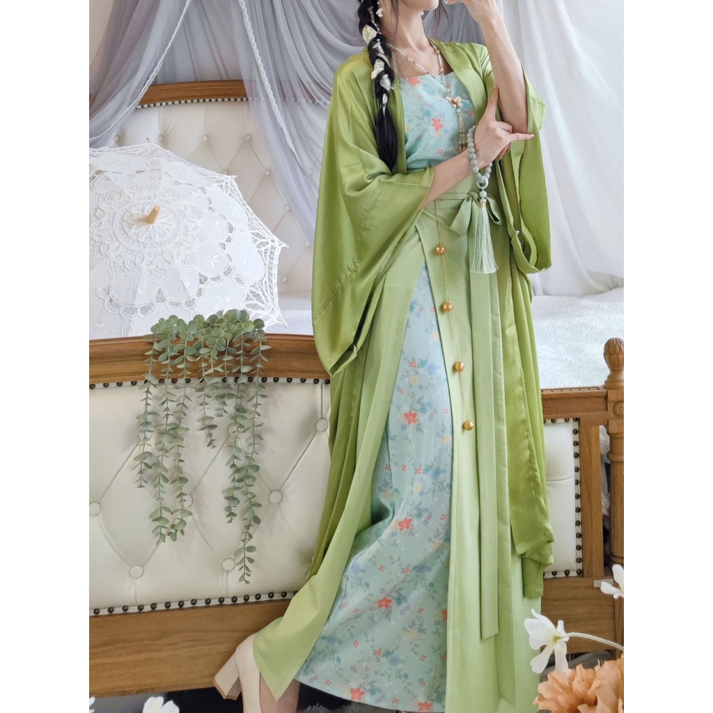 Si Taoyao Hán Phục Dáng Dài Thắt Nút in Hoa Khô Đền Khô Dễ Phối Đồ Phong Cách Si Taoyao Hanfu Cho Nữ Sản Xuất Tại Song Dynasty Han Elements Day 9.20