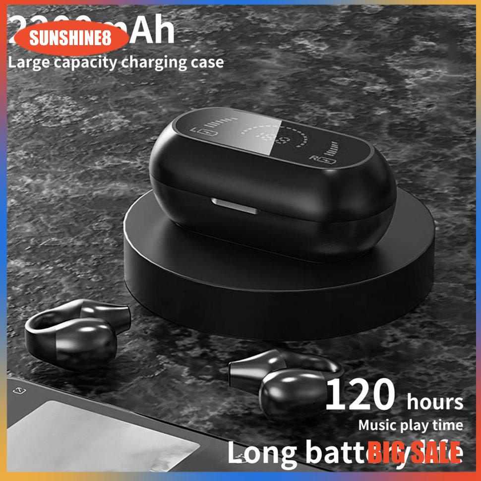 【SUN】Earphones Wireless Sport Stereo Fingerprint Touch Stable Transmission Earphone