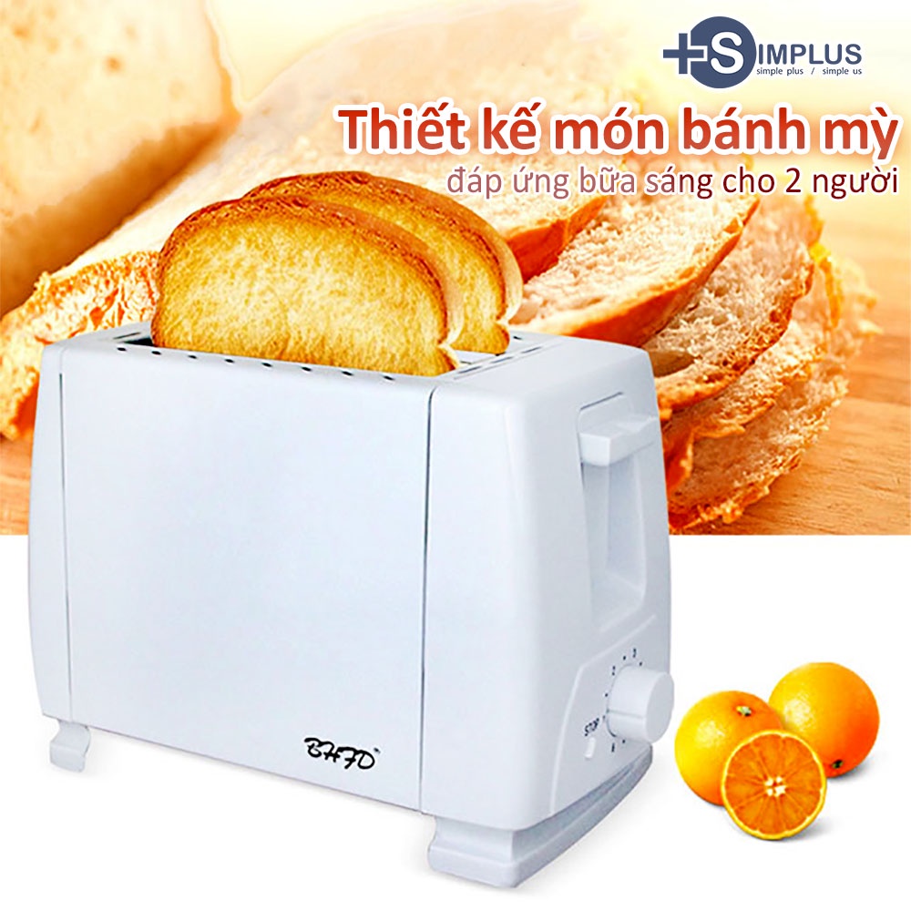 Máy nướng bánh mì Simplus 750W chiếc máy làm đồ ăn sáng đa chức năng Máy nướng mini áp suất nhỏ Máy