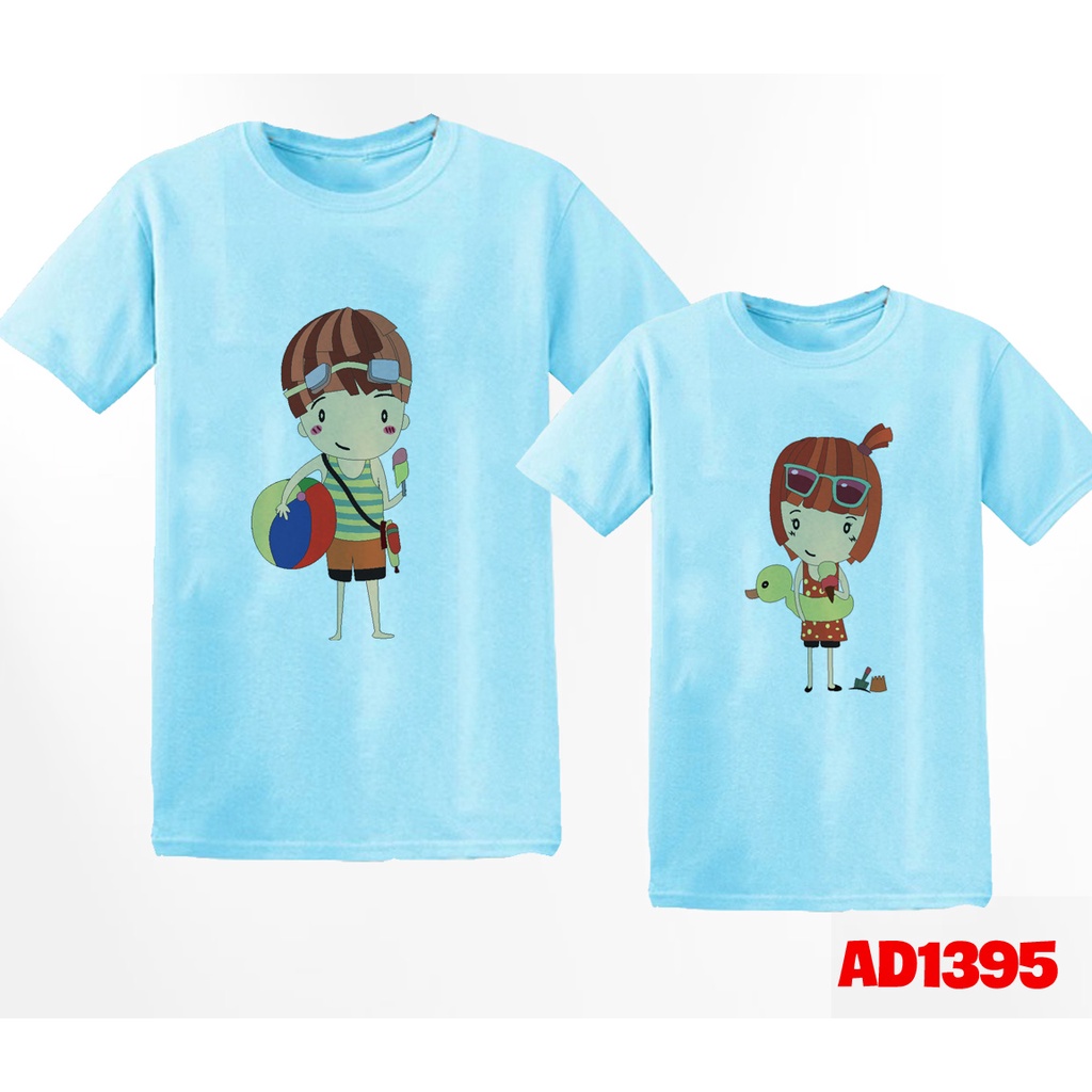 Áo Đôi Đi Biển Đẹp Dễ Thương In Cặp Nam Nữ Đi Chơi Mùa Hè  - KTQN TSHIRT AND UNIFORM