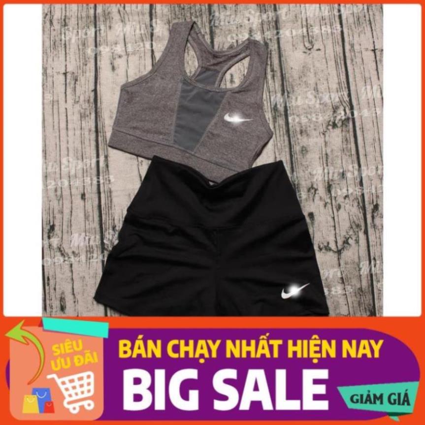 Bộ Đồ Tập Aerobic Nữ Đẹp Big Size Vnxk 💖Free Ship💖 Set quần áo tập Aerobic Quần Đùi Cạp Cao Áo Bra 3 Lỗ ! , ⚡