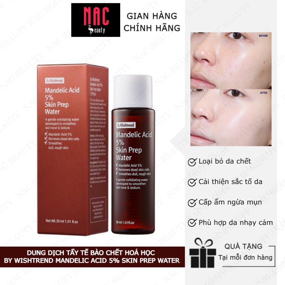 [Chính hãng] Nước dưỡng da By Wishtrend Mandelic Acid 5% Skin Prep Water 120ml