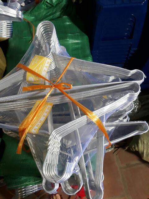 Set 100 móc quần áo dày 5kg nhôm