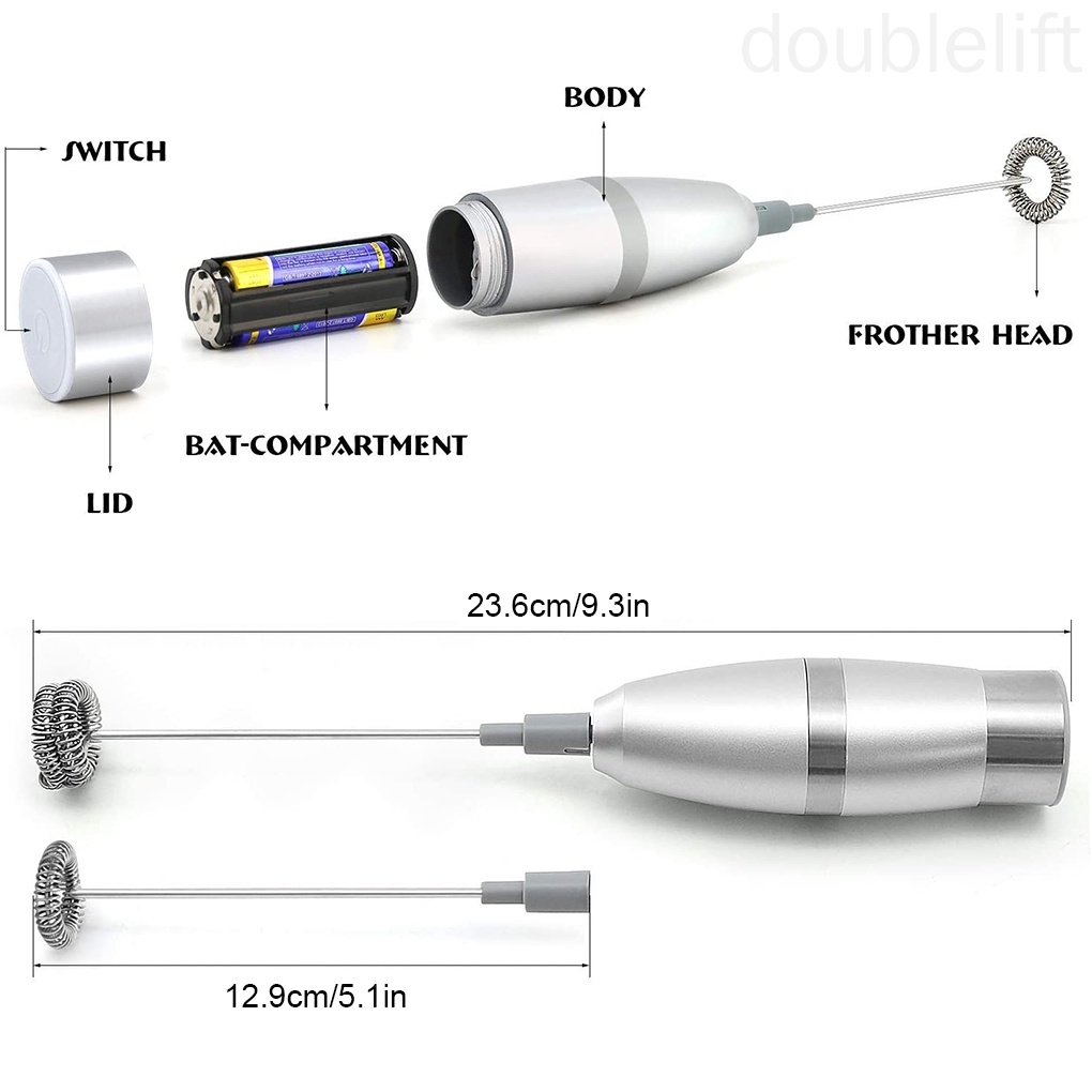 Máy Đánh Trứng Cầm Tay Mini Bằng Thép Không Gỉ Tiện Dụng