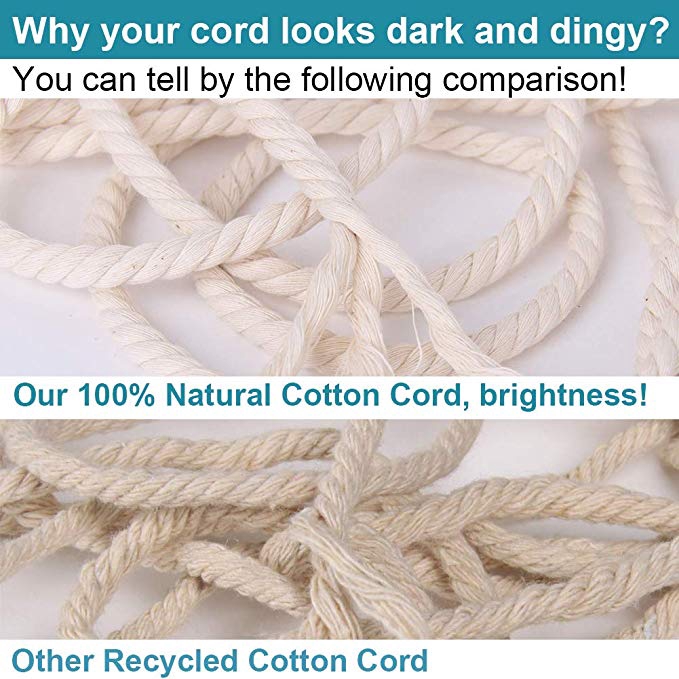 Cuộn Dây Cotton 3mm Dùng Để Đan Móc Trang Trí Nội Thất