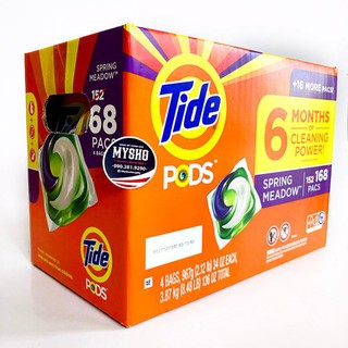Thùng 4 bịch viên giặt tide 168 viên của Mỹ