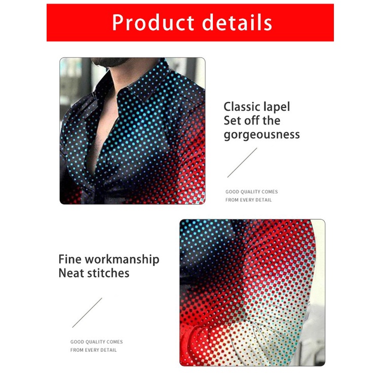 Áo sơ mi nam dài tay họa tiết hoa văn độc đáo