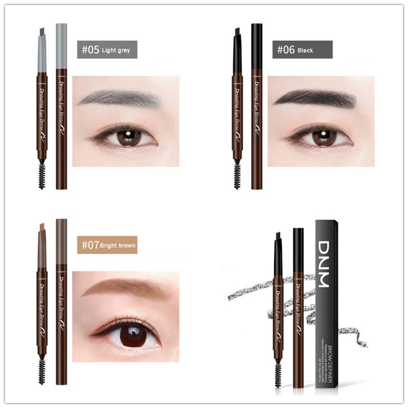 Chì Kẻ Mày 2 Đầu Tiện Dụng, Lâu Trôi DNM Drawing Eye Brow 0.2g [7 màu] - BellaDonna Lily 5
