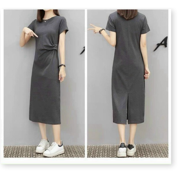 ĐẦM SUÔNG TAY LỠ NỮ XOẮN EO CHE KHUYẾT ĐIỂM DỄ MẶC ĐI CHƠI KẾT HỢP ĐI LÀM CÓ ĐỦ SIZE