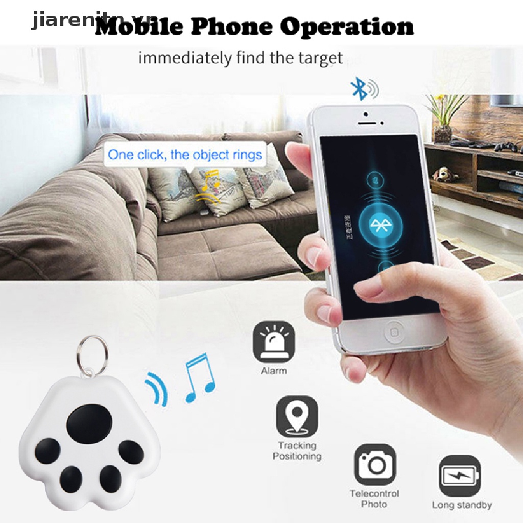 Móc Khóa Hình Dấu Chân Chó Có Định Vị GPS Kết Nối Bluetooth Điện Thoại Chống Thất Lạc