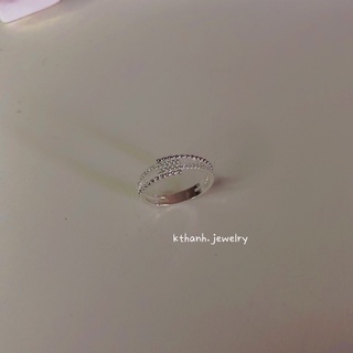 Nhẫn Bạc 925 hai vòng bi