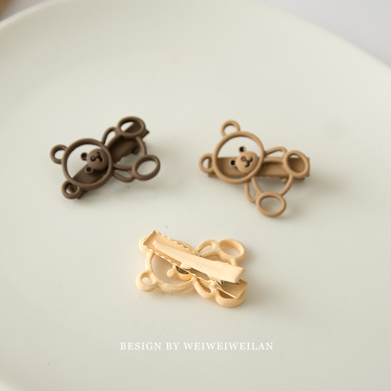 Kẹp Tóc Hàn Quốc Gấu Dễ Thương Phụ Kiện Thời Trang Cho Nữ AB027