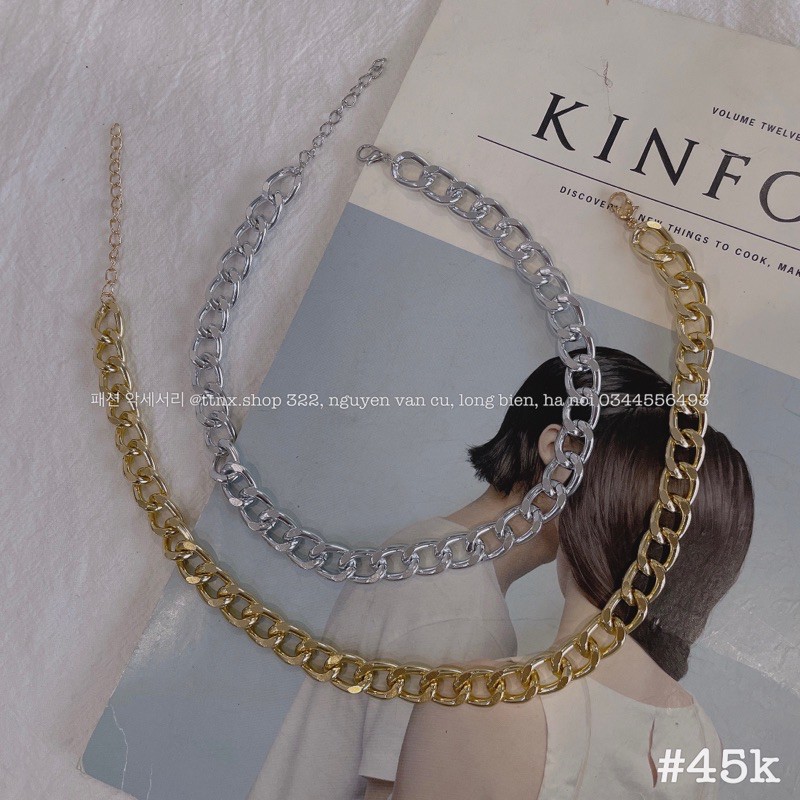 Vòng cổ bản to hàng cao cấp phong cách Hàn Quốc ⚡FREESHIP⚡