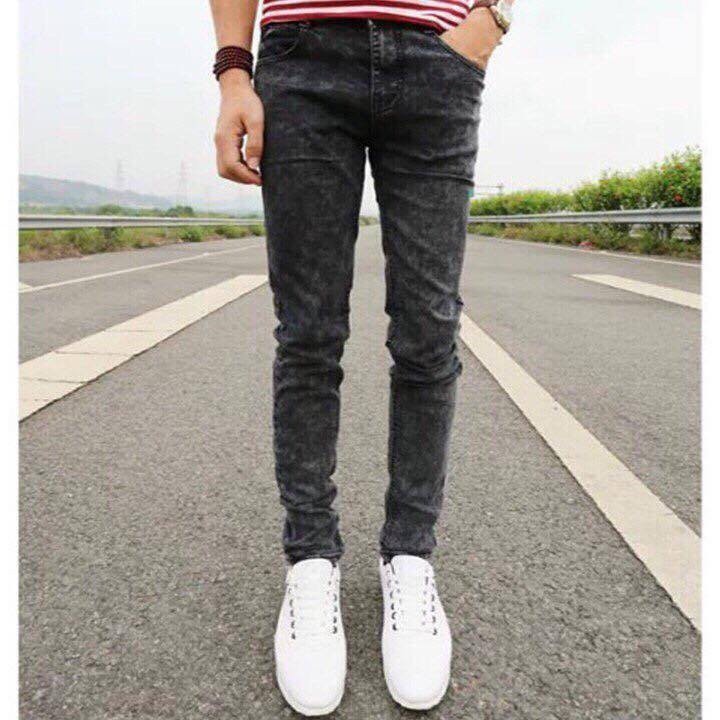 QUẦN BÒ NAM XÁM TRƠN CO GIÃN QUẦN JEAN NAM DÀI 00