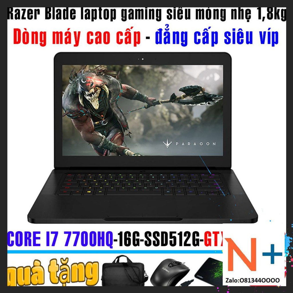 Laptop Razer Blade Core i7 ,ram 8g,ssd+hdd ,vga khỏe giá rẻ