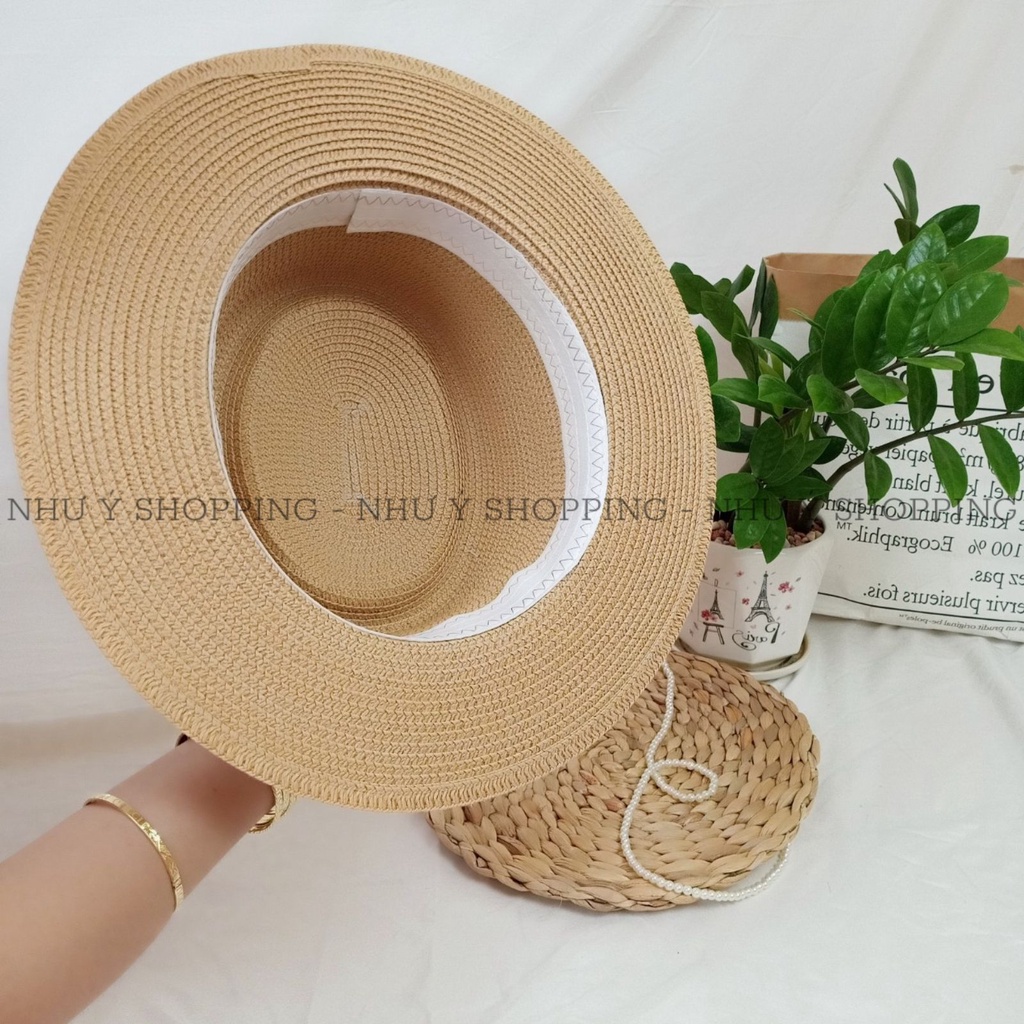 Mũ cói nữ vành nhỏ tự nhiên cói VN đóng gói hộp to không bị hỏng form nón đi biển dạo phố-muvientrangVN