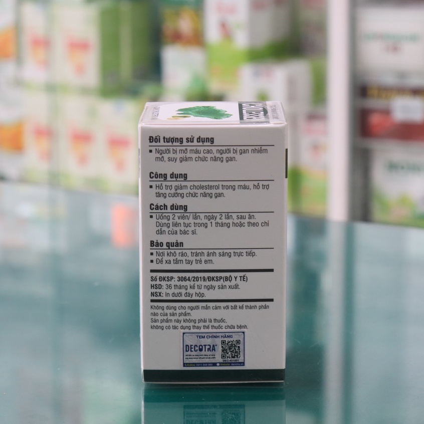 Cholessen – hỗ trợ làm giảm cholesterol trong máu, hỗ trợ làm giảm tình trạng gan nhiễm mỡ, bệnh tim mạch(Lọ 30 viên)