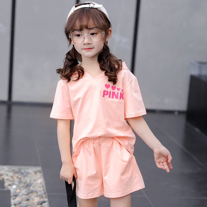 Set đồ mùa hè gồm áo và quần phong cách phương Tây dành cho bé gái