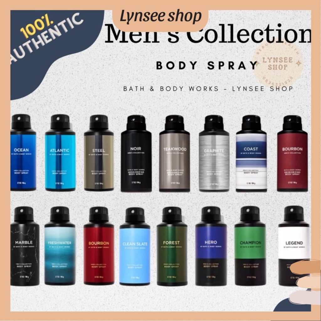 Xịt thơm toàn thân cho nam Bath and Body Works - Body Spray for Men BBW - USA