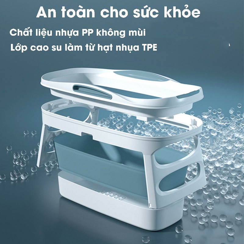 Bồn tắm - chậu tắm gấp gọn- Chất Liệu Nhựa Silicon Và TPE an toàn cho sức khỏe - dùng được cho cả gia đình