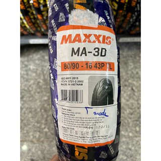 Lốp xe máy Maxxis 80/90-16 43P TL dành cho lốp sau của xe SH Mode 125