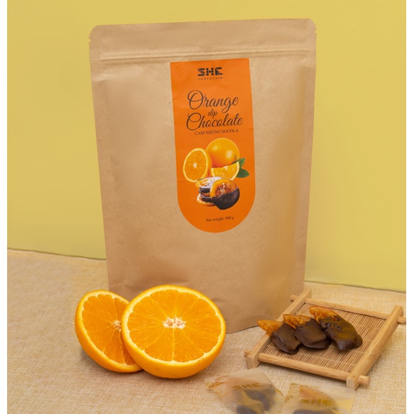 Cam nhúng Socola - Túi 500gr - SHE Chocolate - Bổ sung năng lượng. Quà tặng người thân, dịp lễ, thích hợp ăn vặt