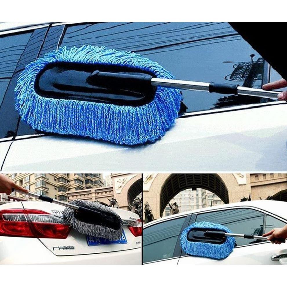 Chổi nano lau rửa xe ô tô đa năng-chất liệu siêu mềm ,mịn ,có cán kéo dài ngắn tùy chỉnh tiện lợi (inbox chọn mẫu)