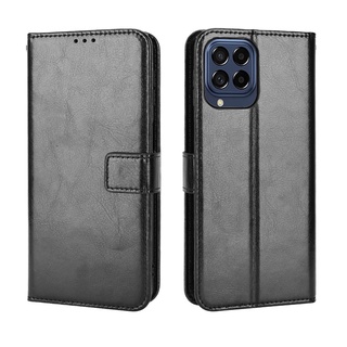 Bao da pu nắp gập kiểu ví thời trang sang trọng cho samsung galaxy m33 5g samsung m33 5g